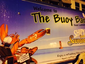 The Buoy Bar is a popular hangout in Point Lookout NY located bayside on the Reynolds Channel